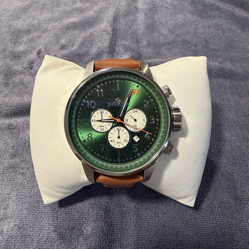 Invicta S1 Rally Mens Model 23108 Green Face Watch